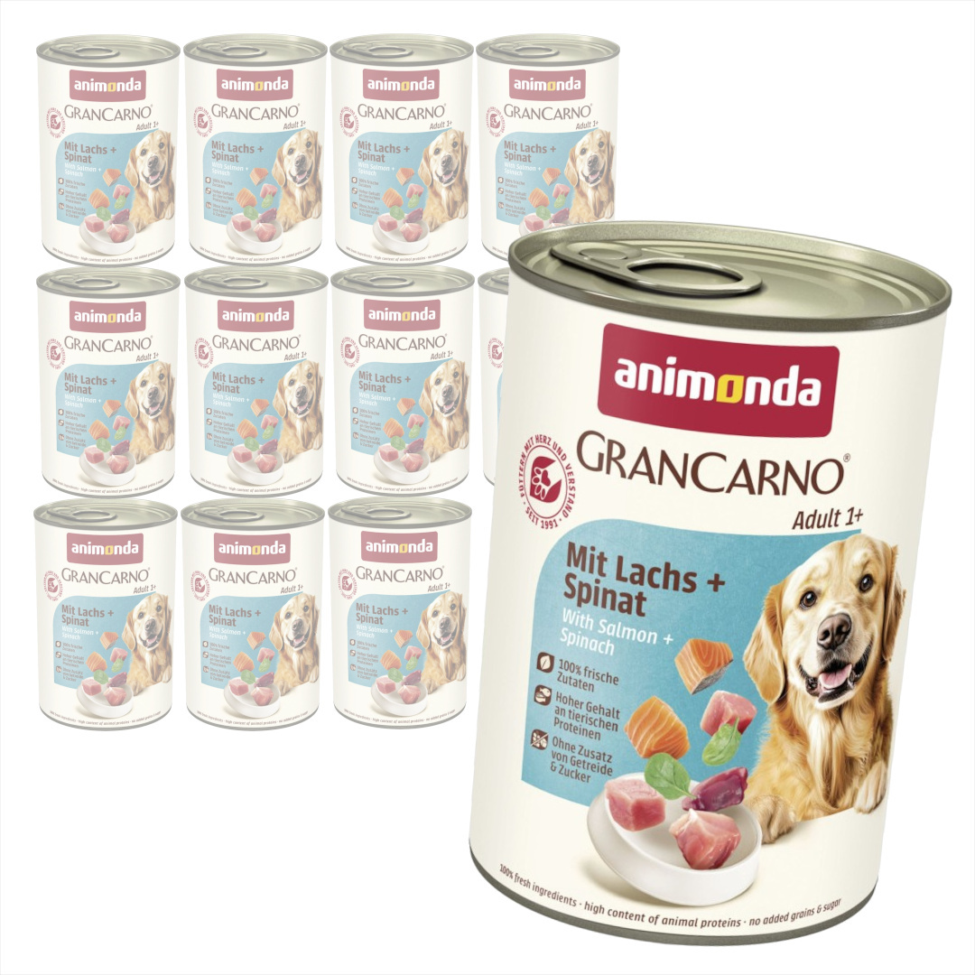 Animonda GranCarno łosoś ze szpinakiem adult 400 g × 12