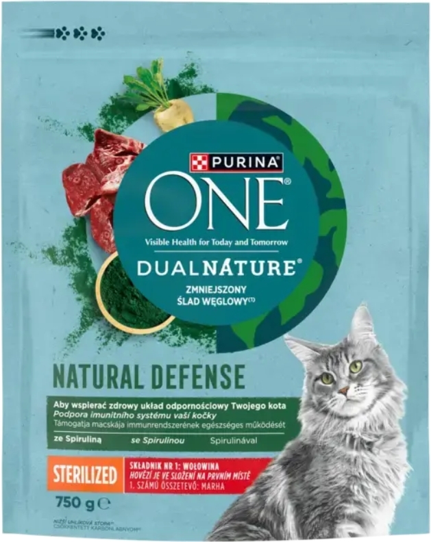 Purina ONE Dual Nature Sterilised wołowina adult 750 g