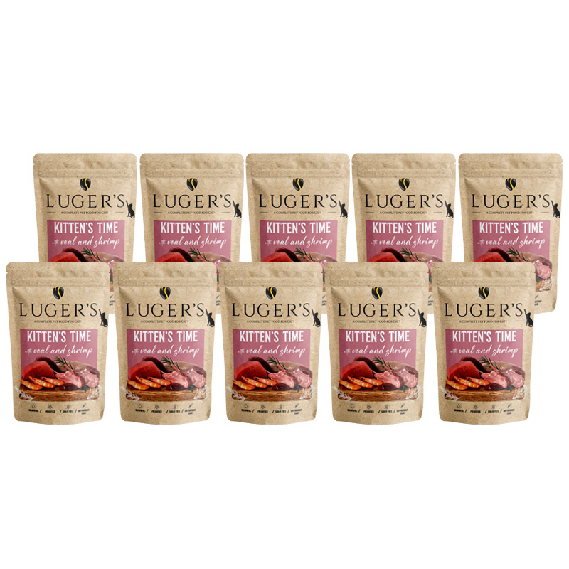 Luger's Kitten's Time cielęcina, krewetki kitten 85 g × 10