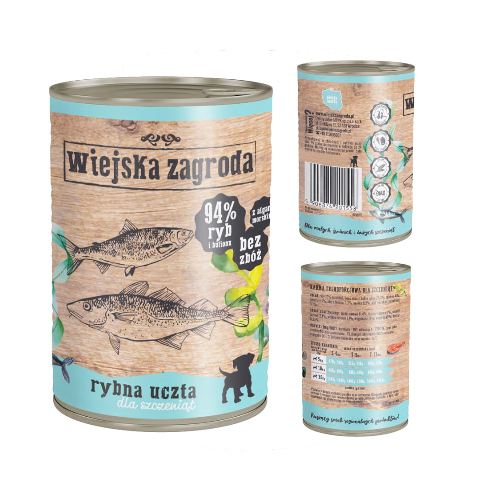 Wiejska Zagroda Rybna Uczta ryba puppy 400 g