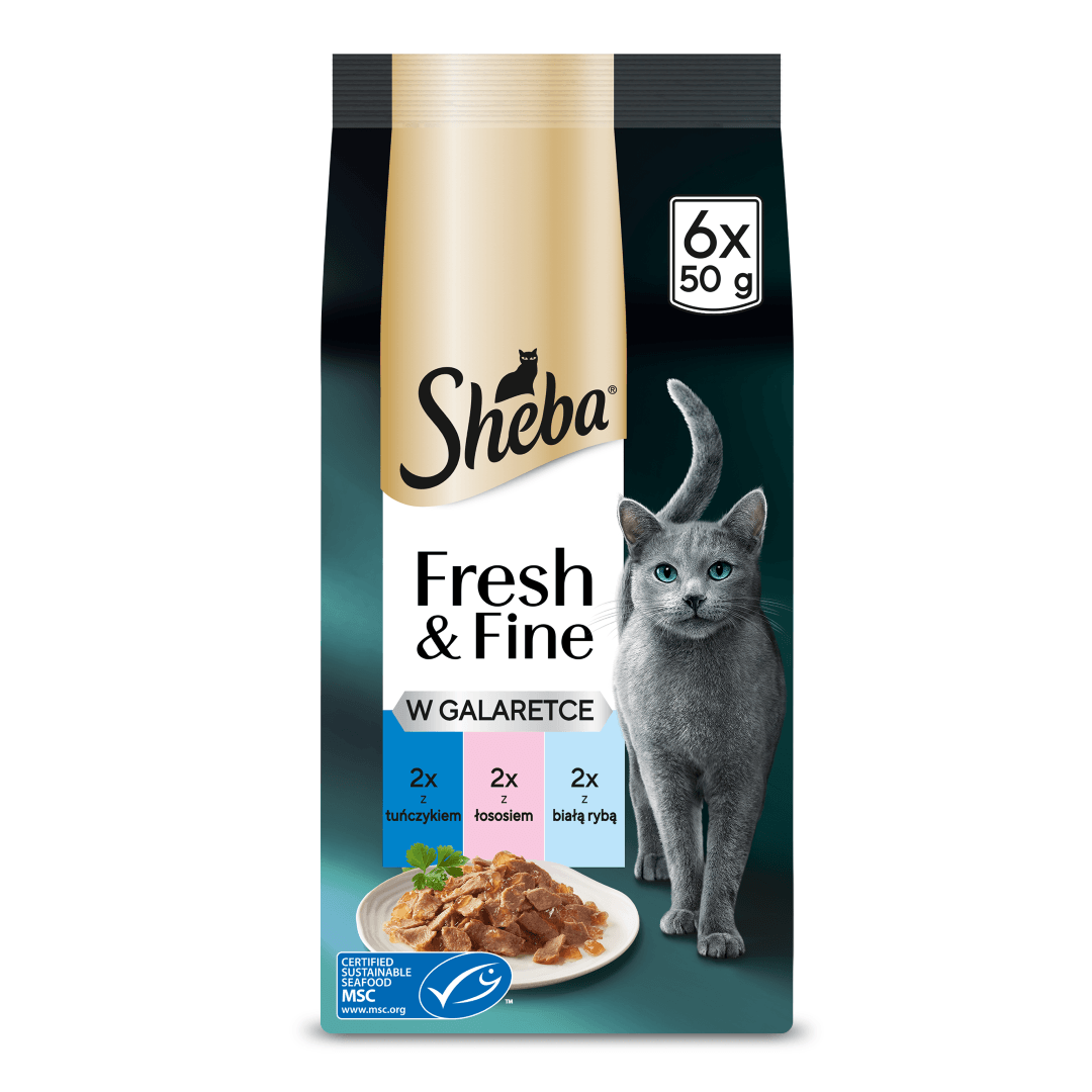 Sheba Fresh & Fine mix smaków w galaretce 50 g × 6