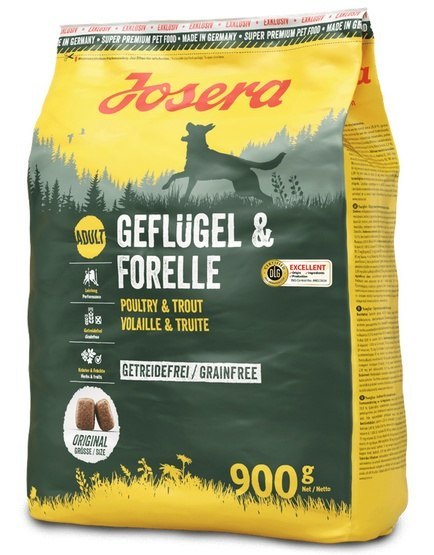 Josera drób, pstrąg 900 g