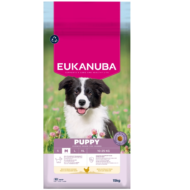 Eukanuba Premium Nutrition kurczak puppy średnie rasy 15 kg