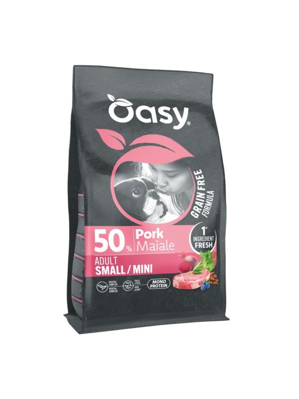 Oasy Grain Free Monoprotein wieprzowina adult małe rasy 6 kg