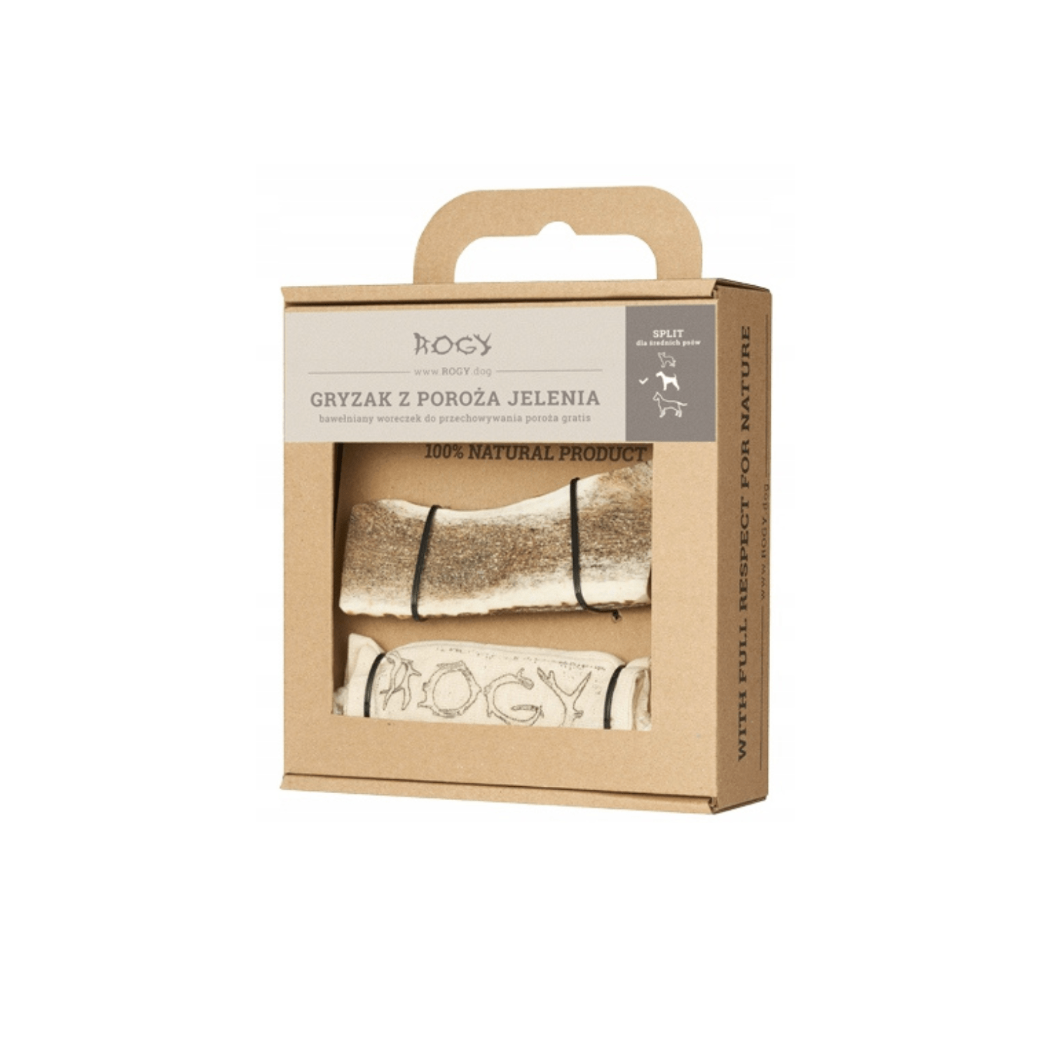 Rogy Antler Dog jeleń średnie rasy 150 g