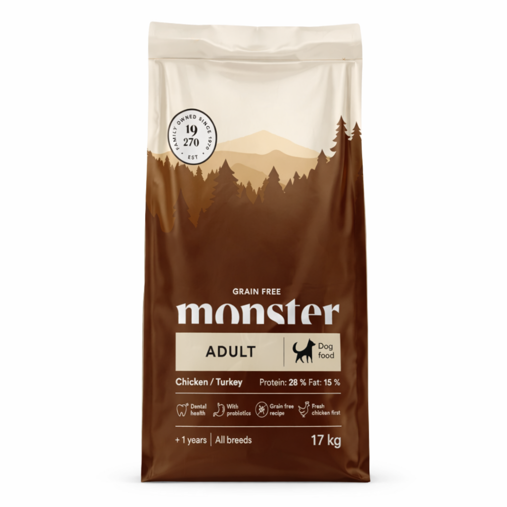 Monster Grain Free indyk, kurczak adult 17 kg