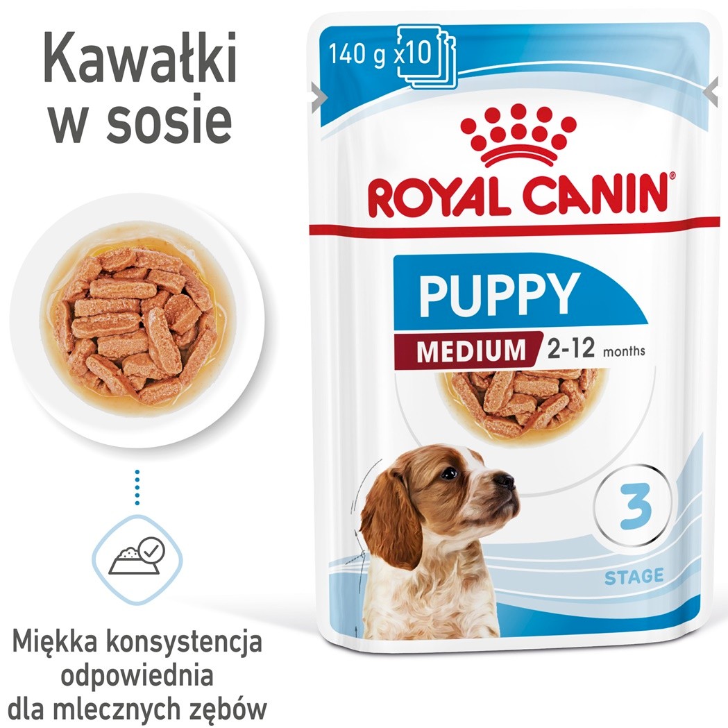 Royal Canin Medium Puppy puppy średnie rasy 140 g