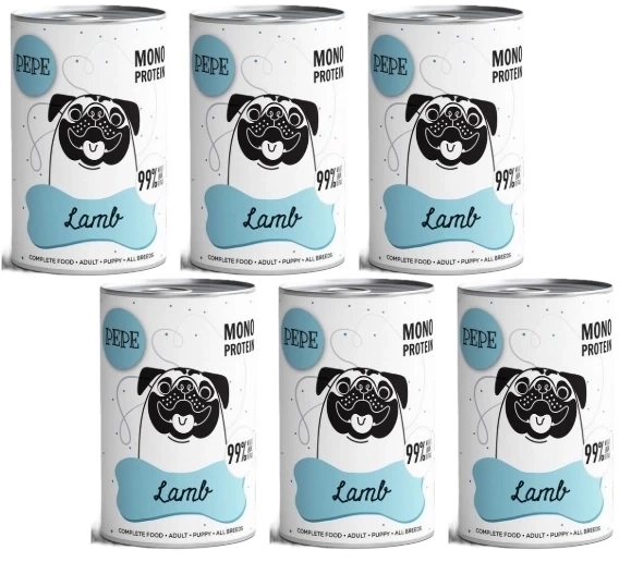 Paka Zwierzaka Pepe jagnięcina 400 g × 6