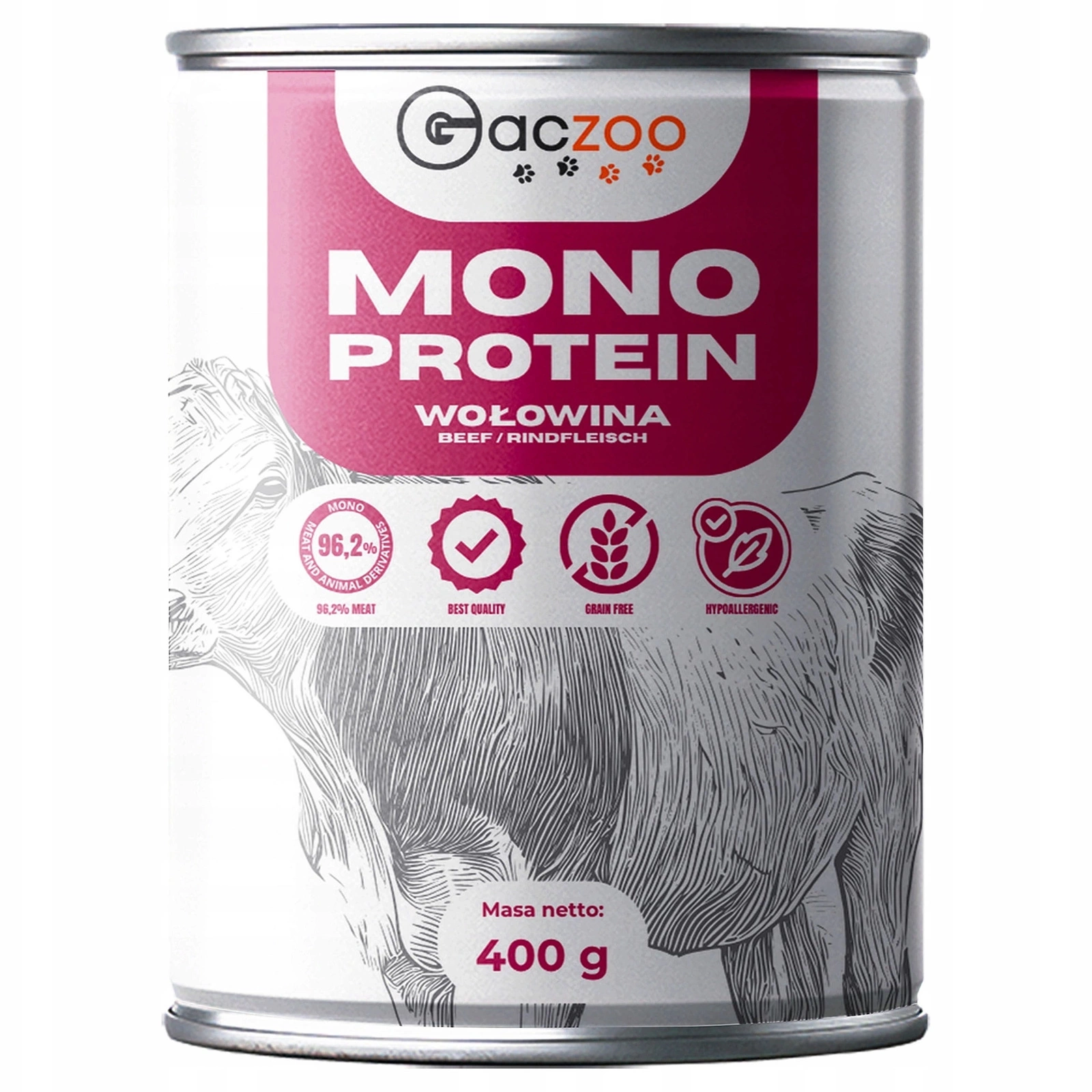 Gaczoo Mono Protein wołowina adult 400 g