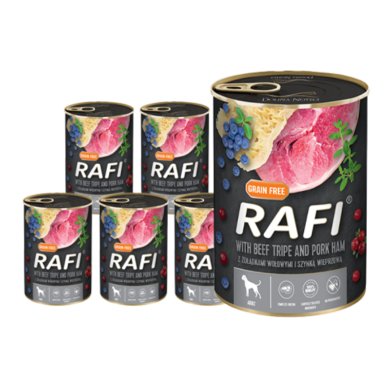 Rafi wieprzowina, wołowina adult 400 g × 12
