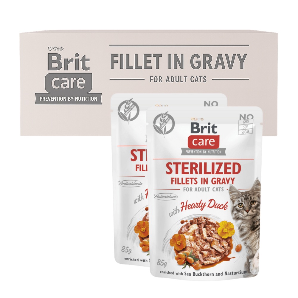 Brit Care Sterilised kaczka w sosie adult 85 g × 24