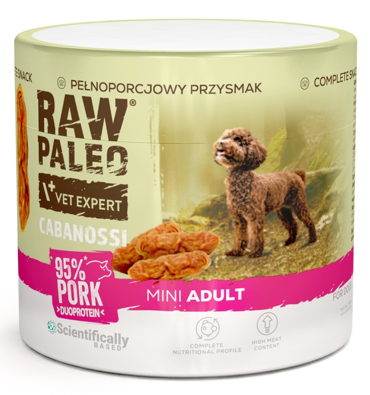 VetExpert Raw Paleo Cabanossi wieprzowina adult małe rasy 100 g
