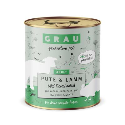 GRAU Adult indyk, jagnięcina adult 800 g × 12