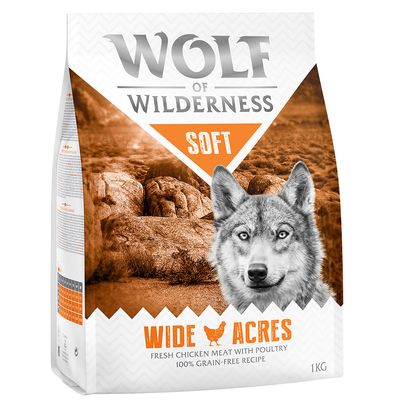 Wolf of Wilderness Soft kurczak adult 1 kg × 5