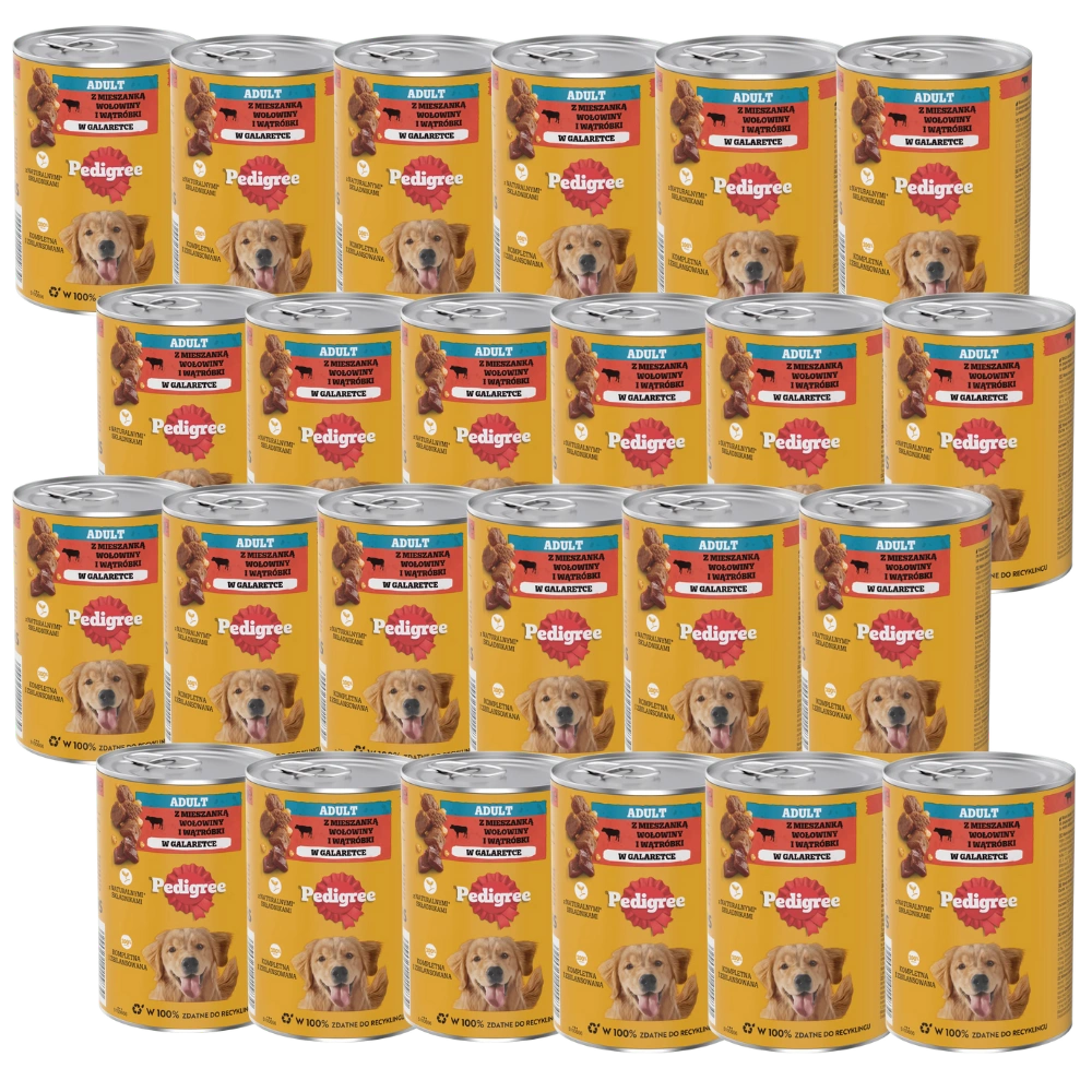 Pedigree wołowina, wątróbka adult 400 g × 24