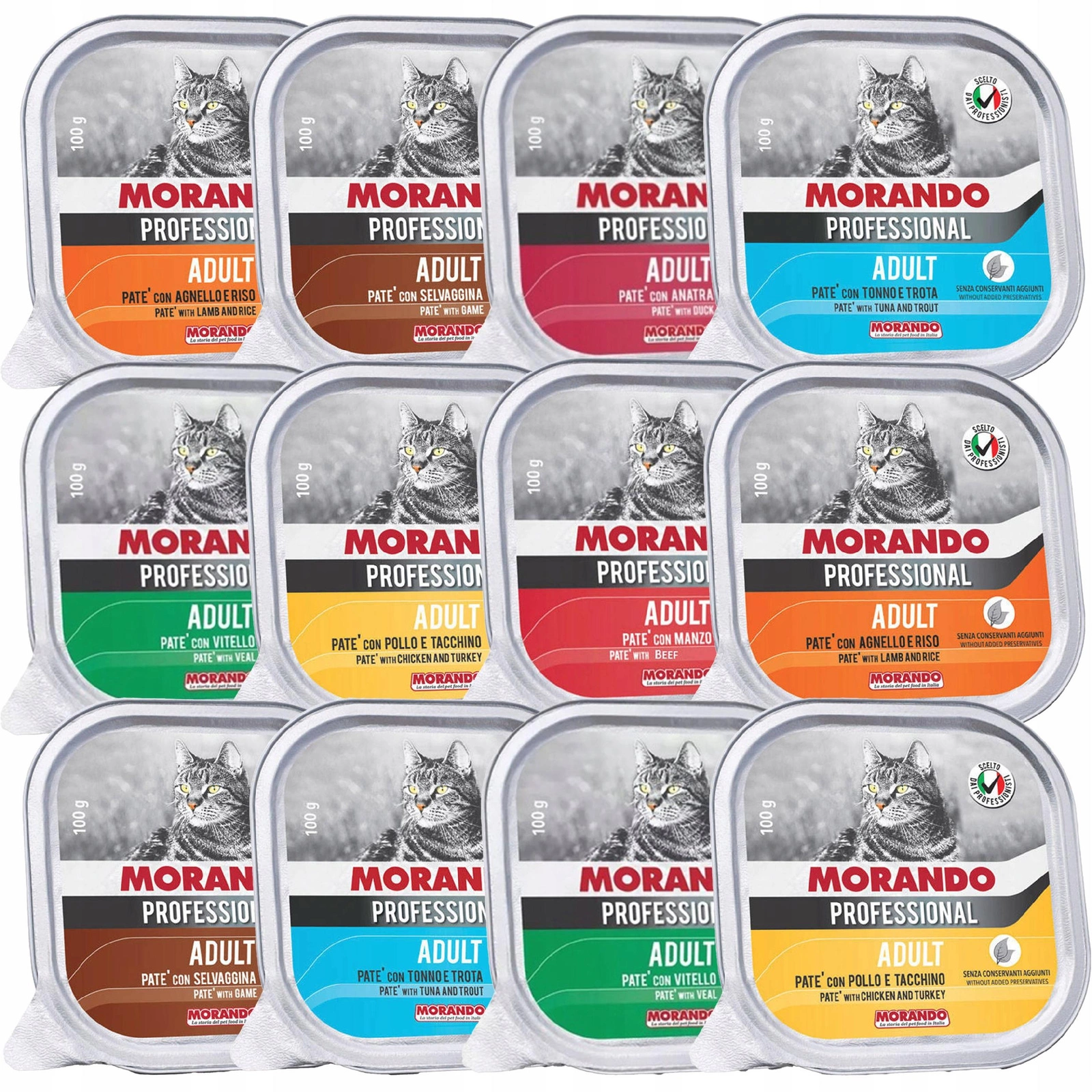 Morando Professional mix smaków pasztet adult 100 g × 12