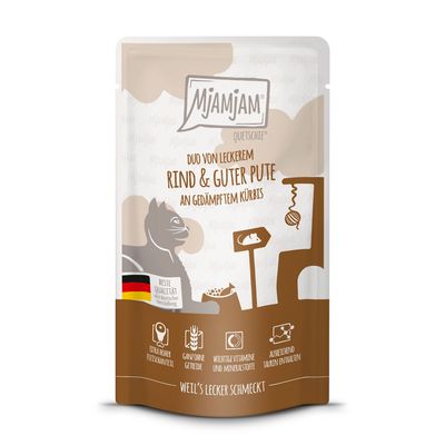 MjAMjAM Quetschie indyk, wołowina adult 125 g × 12