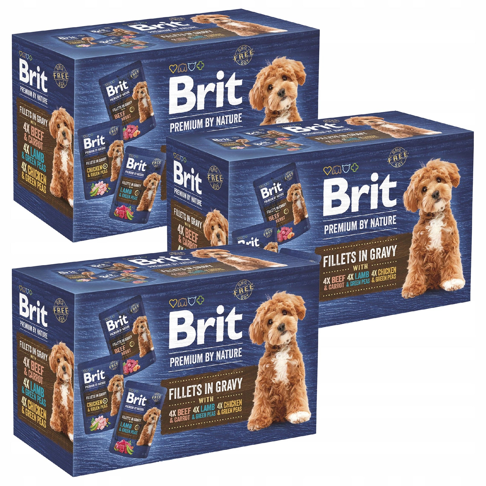 Brit By Nature mix smaków 85 g × 36