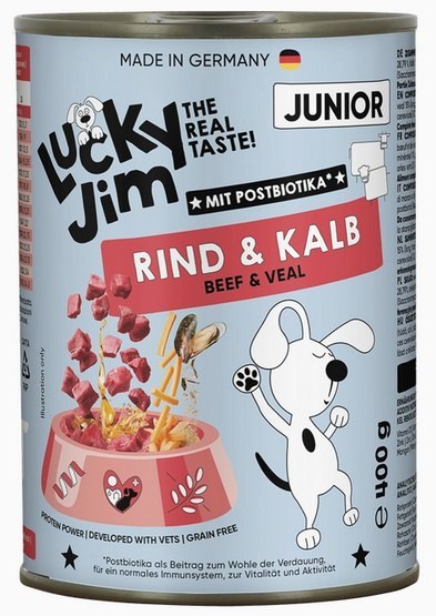 Lucky Jim Classic cielęcina, wołowina junior 400 g