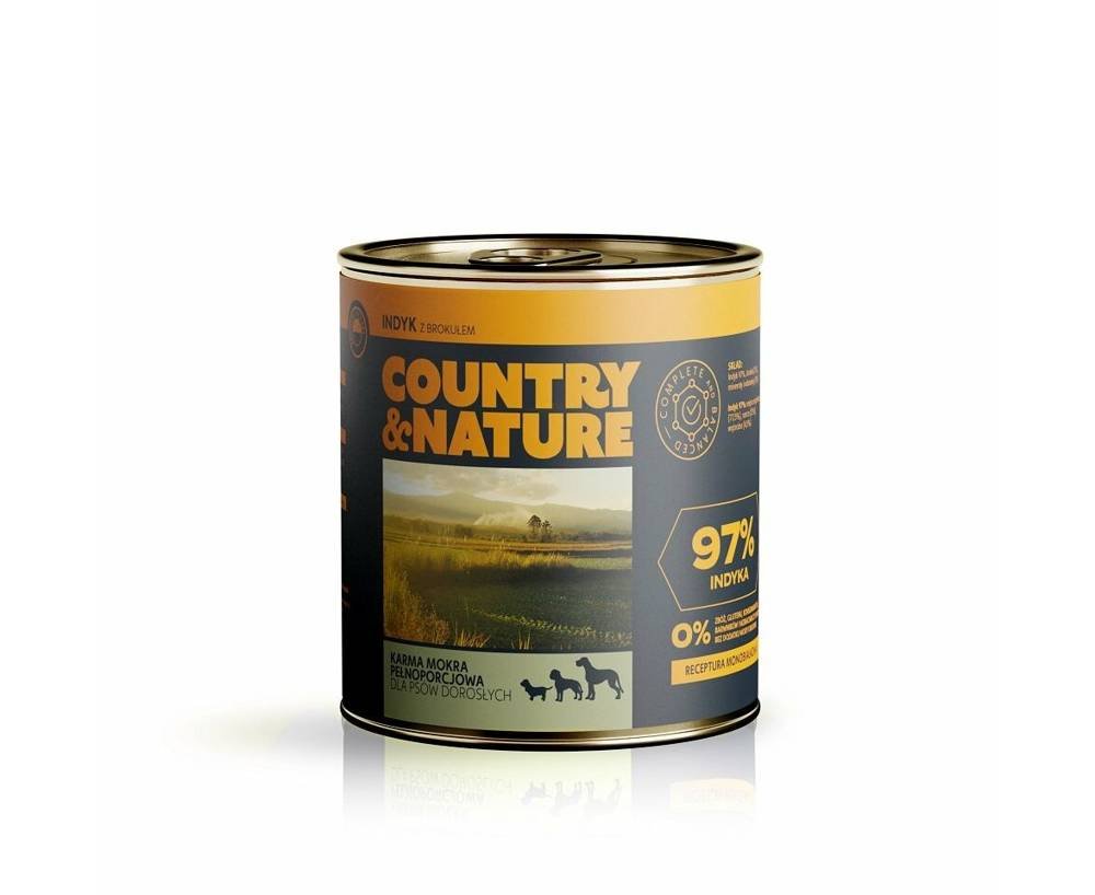 Country & Nature indyk z brokułem 850 g