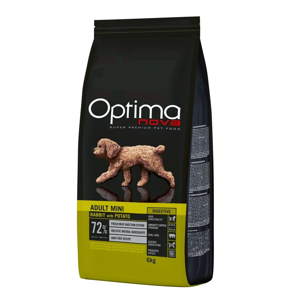 Optimanova Adult Mini Digestive królik adult małe rasy 6 kg