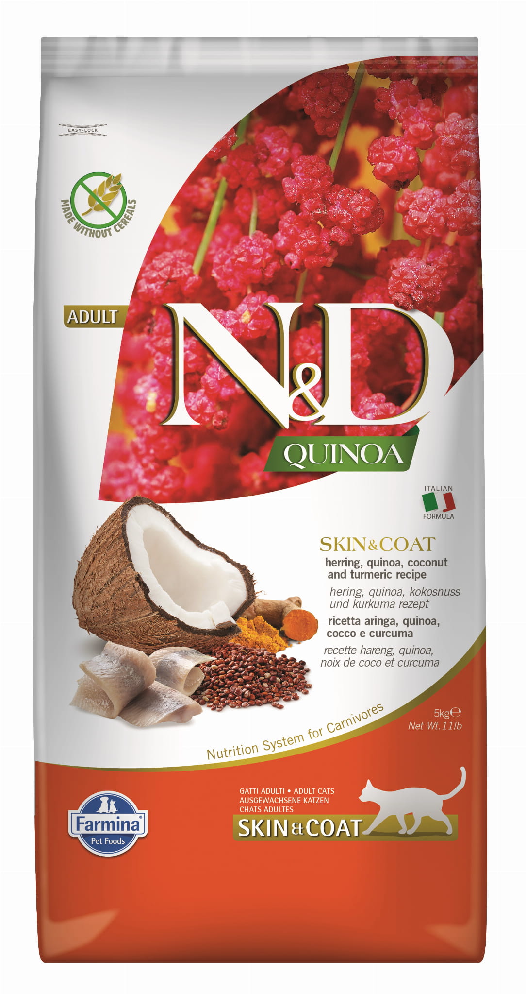 Farmina N&D Quinoa Skin & Coat śledź z quinoa adult 5 kg