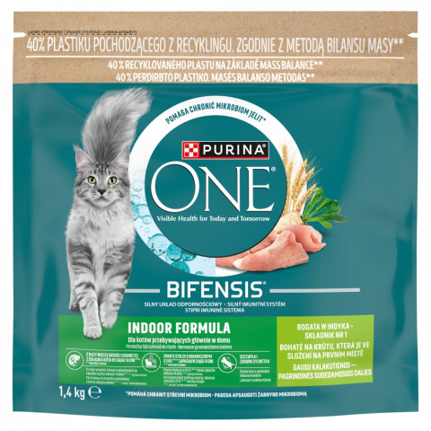 Purina ONE BIFENSIS Indoor indyk adult 1,4 kg