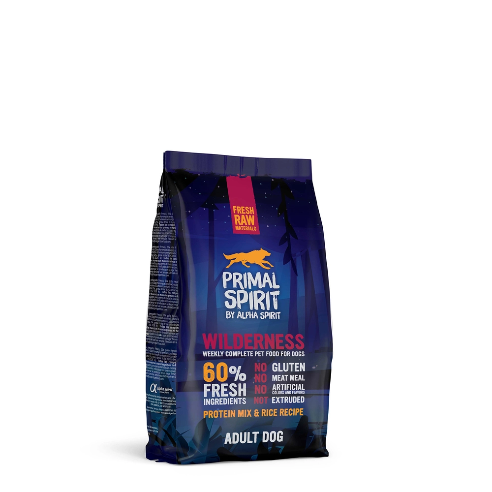 Primal Spirit 60% Wilderness kurczak, ryba, wieprzowina adult 1 kg