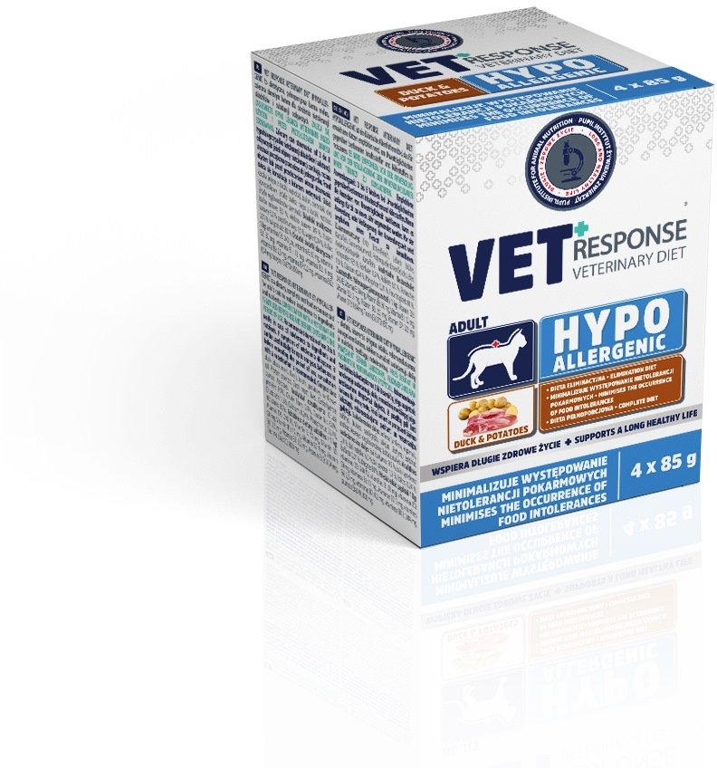 Vet Response Hypoallergenic kaczka adult 85 g × 4