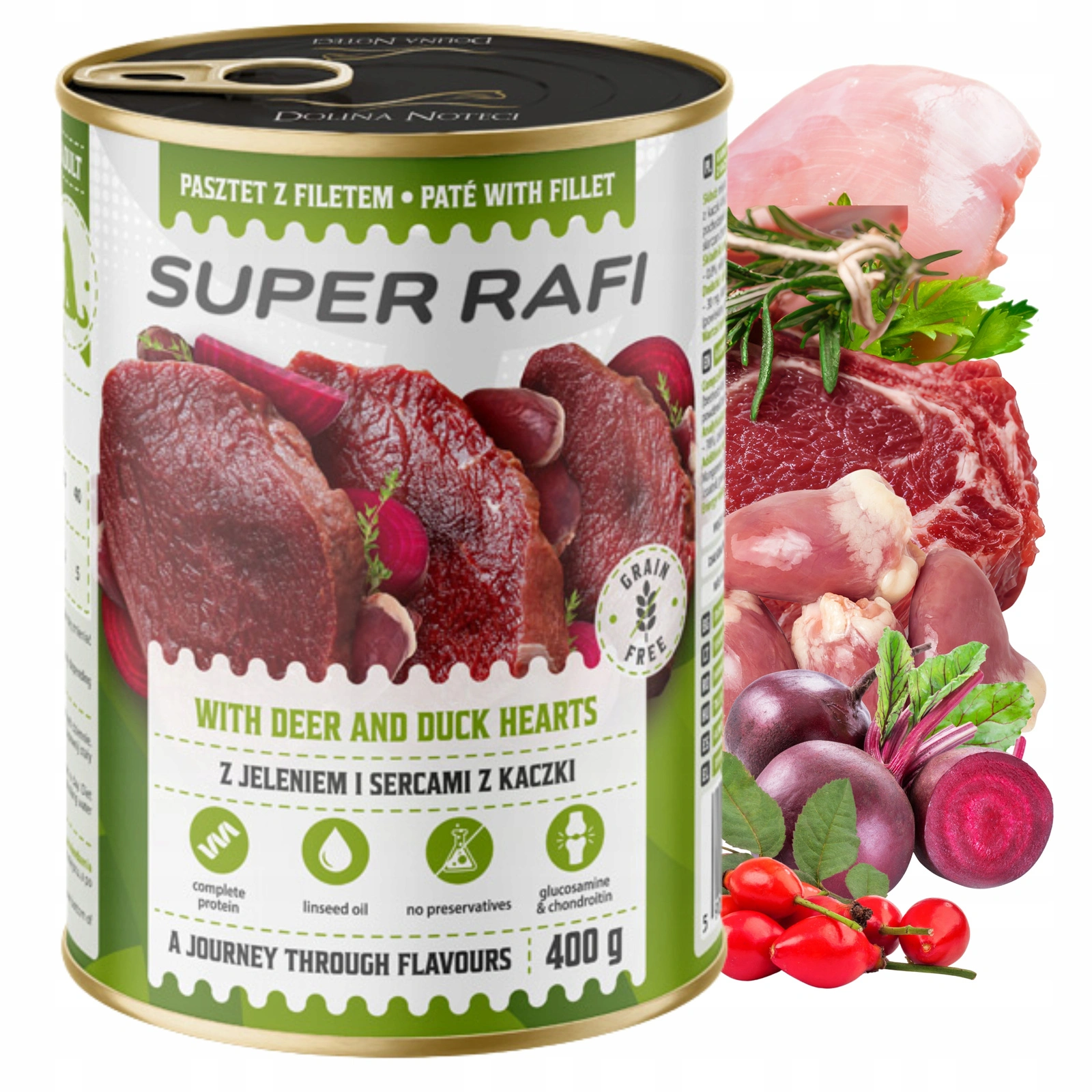 Rafi Super Rafi jeleń, kaczka adult 400 g