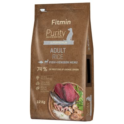 Fitmin Dog Purity ryba, jeleń adult 12 kg × 2
