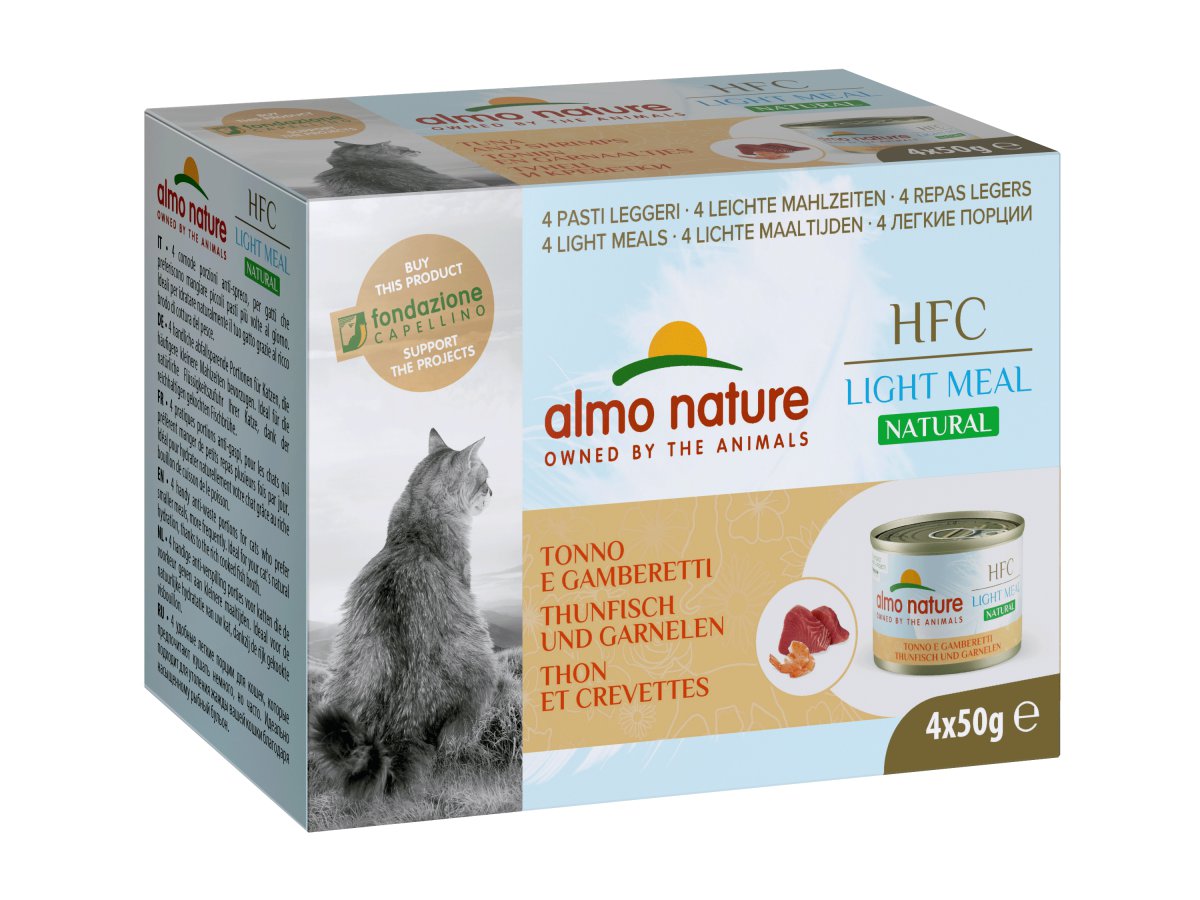 Almo Nature HFC Light Meal krewetki, tuńczyk w sosie adult 50 g × 4