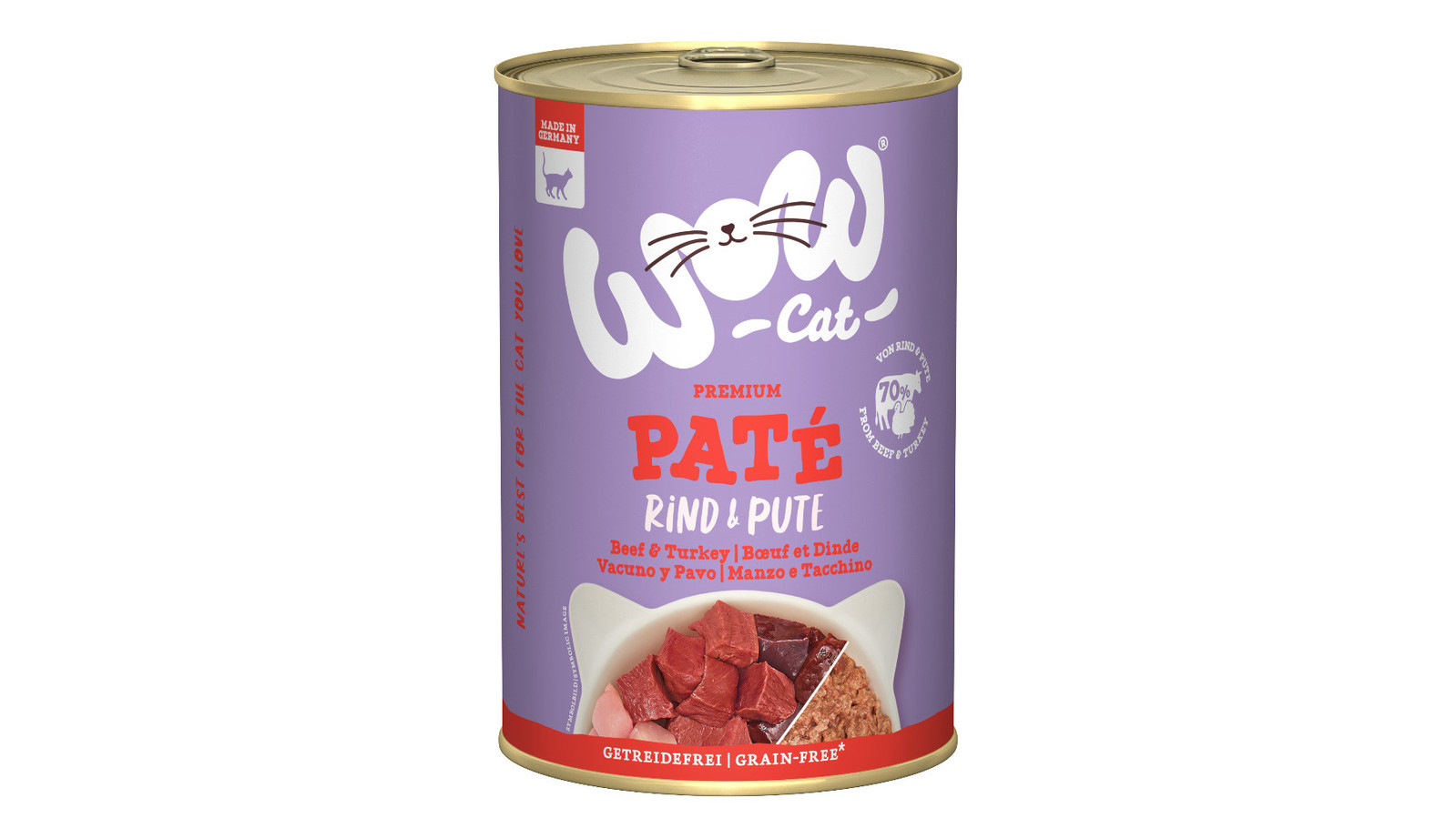 WOW Cat indyk, wołowina pasztet adult 400 g