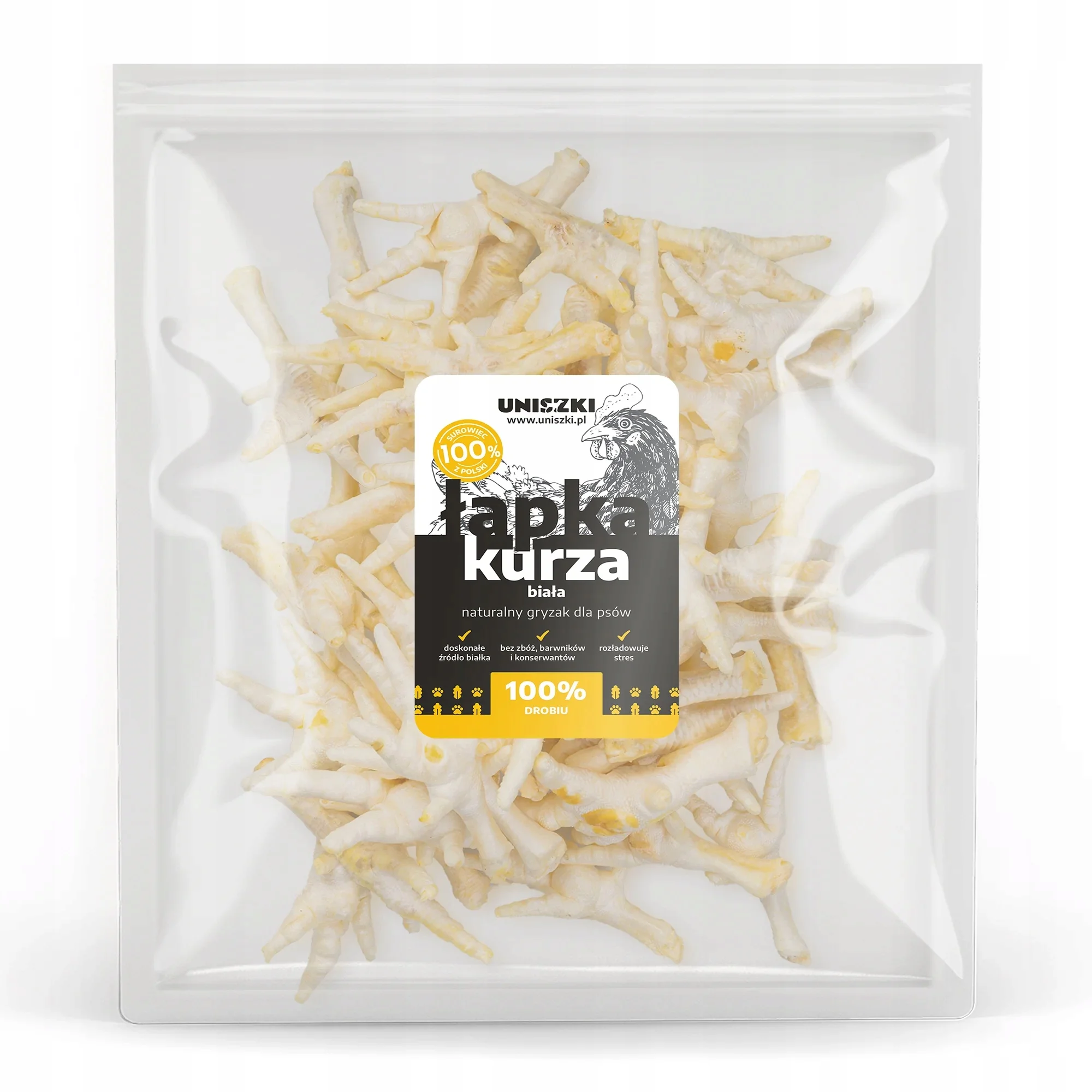 Uniszki łapka kurza biała 50 szt