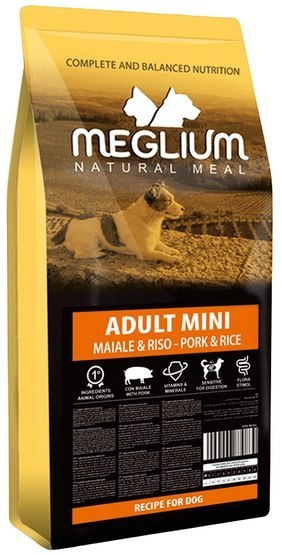 Meglium Dog Mini wieprzowina z ryżem adult małe rasy 7 kg