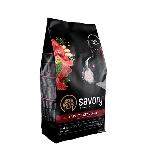 Savory indyk, jagnięcina adult małe rasy 3 kg
