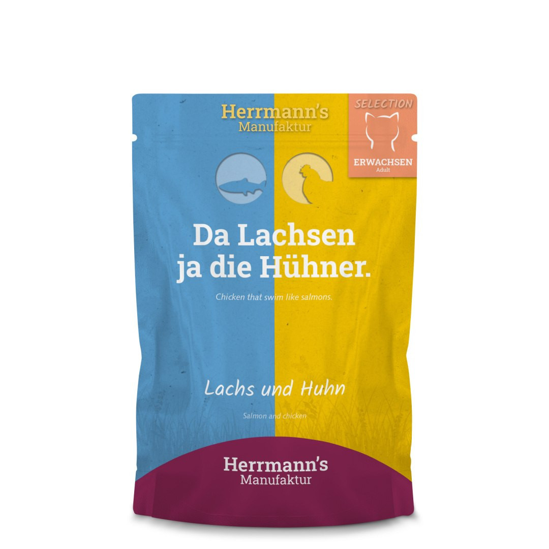Herrmann's Selection kurczak, łosoś 100 g