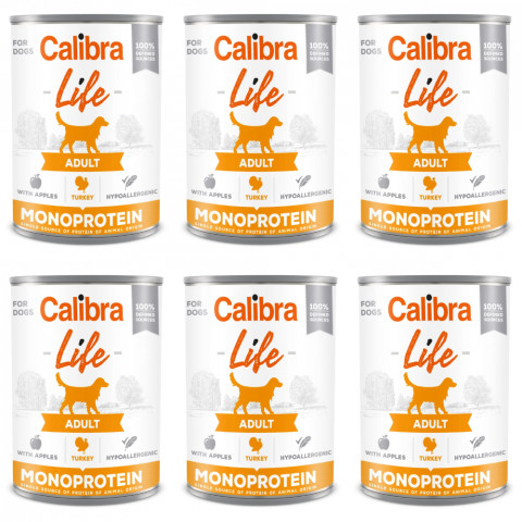 Calibra Dog Life indyk adult 400 g × 6
