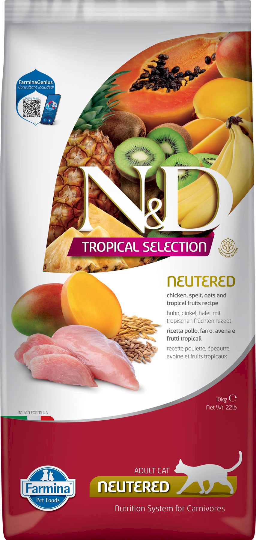 Farmina N&D TROPICAL Selection Sterilised kurczak adult 10 kg