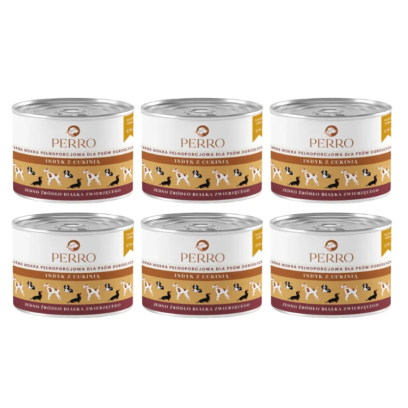 Perro indyk z cukinią adult 400 g × 6