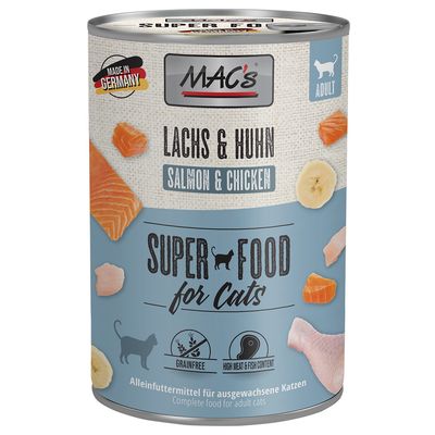 MAC's Sensitive kurczak, łosoś adult 400 g × 6