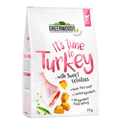 Greenwoods indyk z batatem, dynią, grochem 3 kg