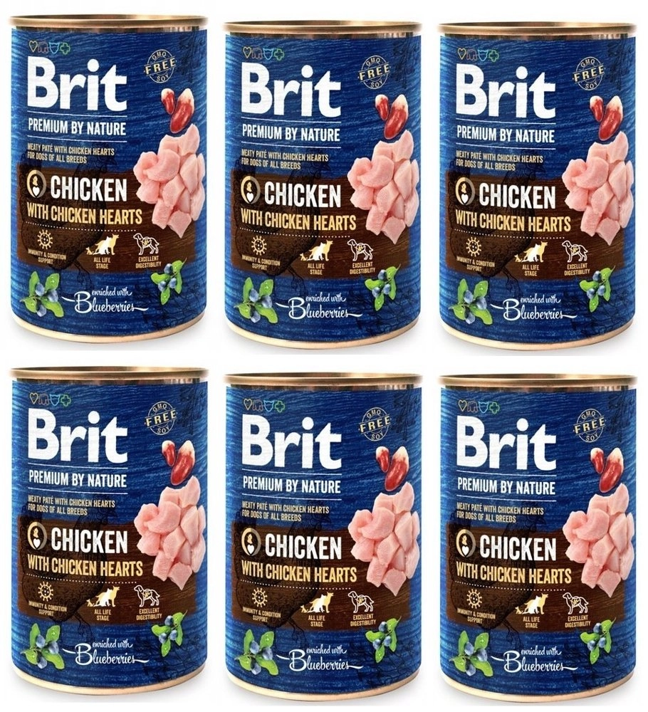 Brit Premium by Nature kurczak z sercami kurczaka adult 400 g × 6