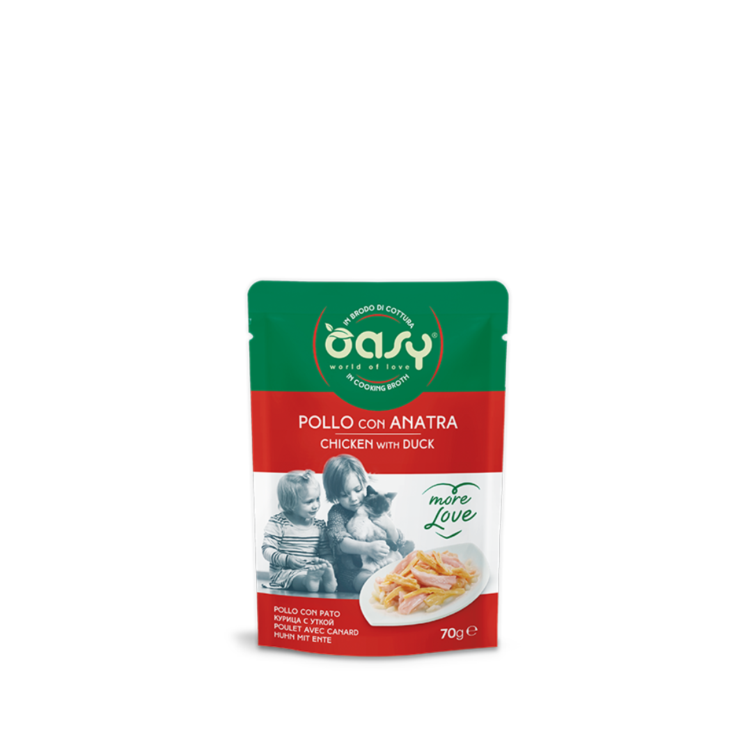 Oasy More Love kurczak z kaczką w bulionie adult 70 g