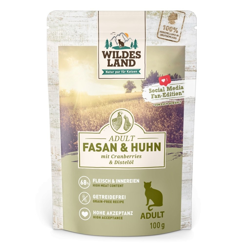 Wildes Land Classic bażant, kurczak z żurawiną adult 100 g