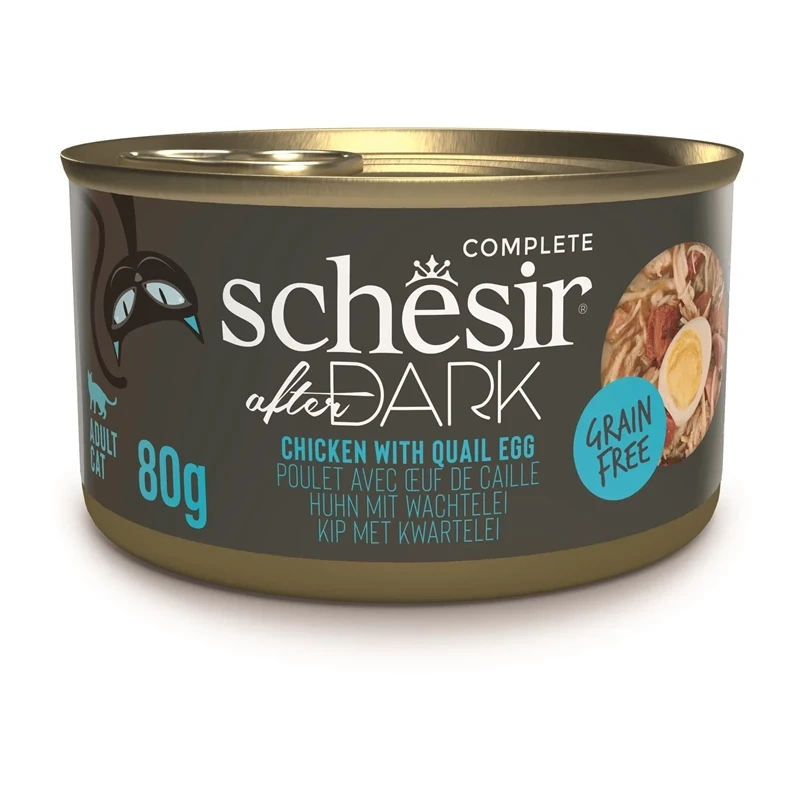 Schesir After Dark kurczak z jajkiem przepiórczym w bulionie adult 80 g