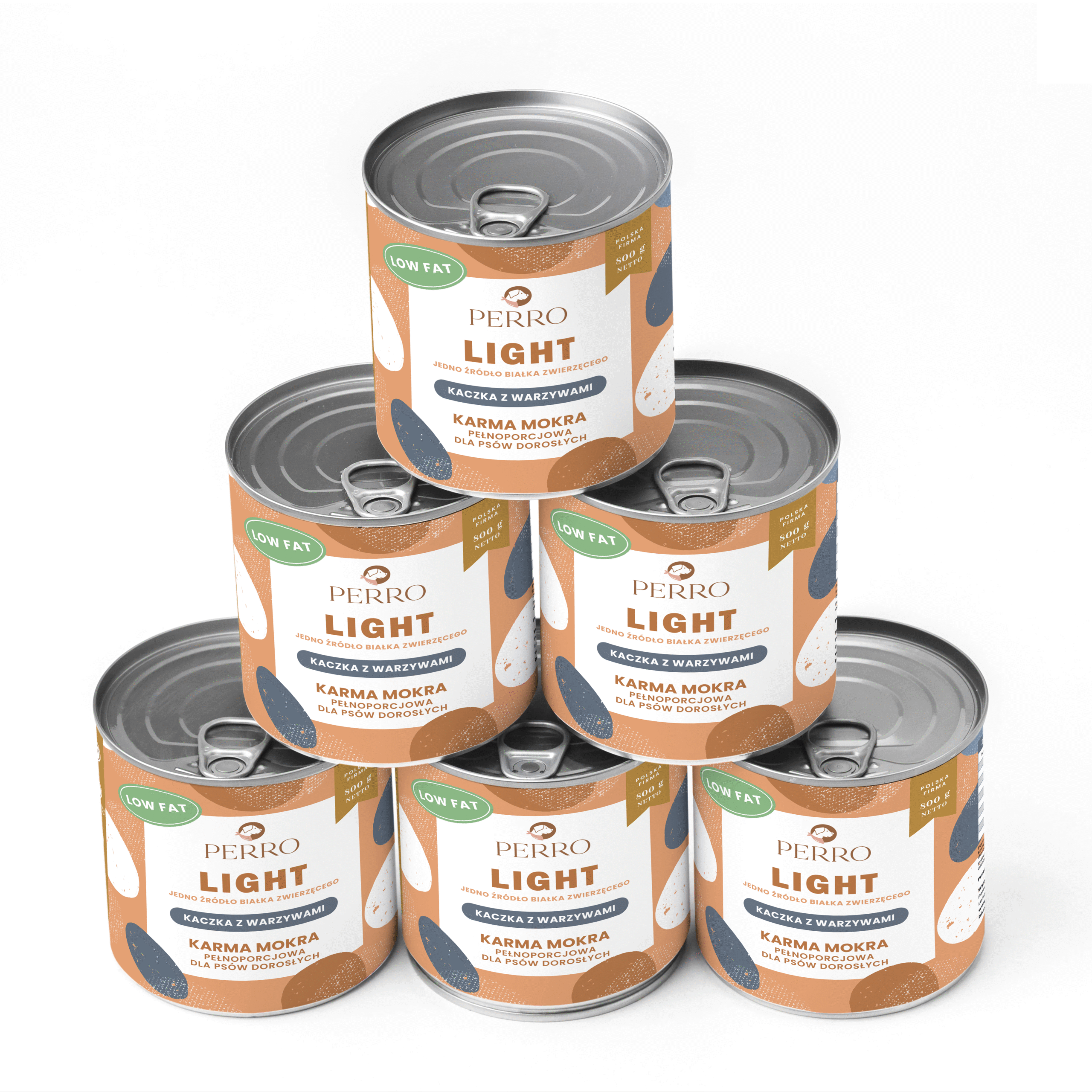 Perro Light kaczka z warzywami adult 800 g × 6