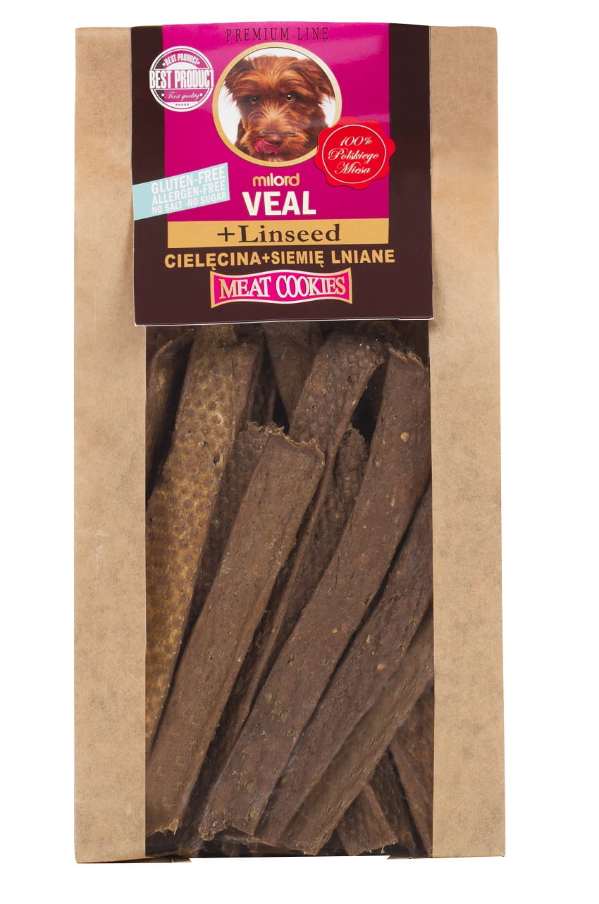 Milord Meat Cookies cielęcina z siemieniem lnianym 80 g