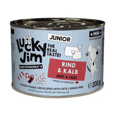 Lucky Jim Mini cielęcina, wołowina junior małe rasy 200 g × 24