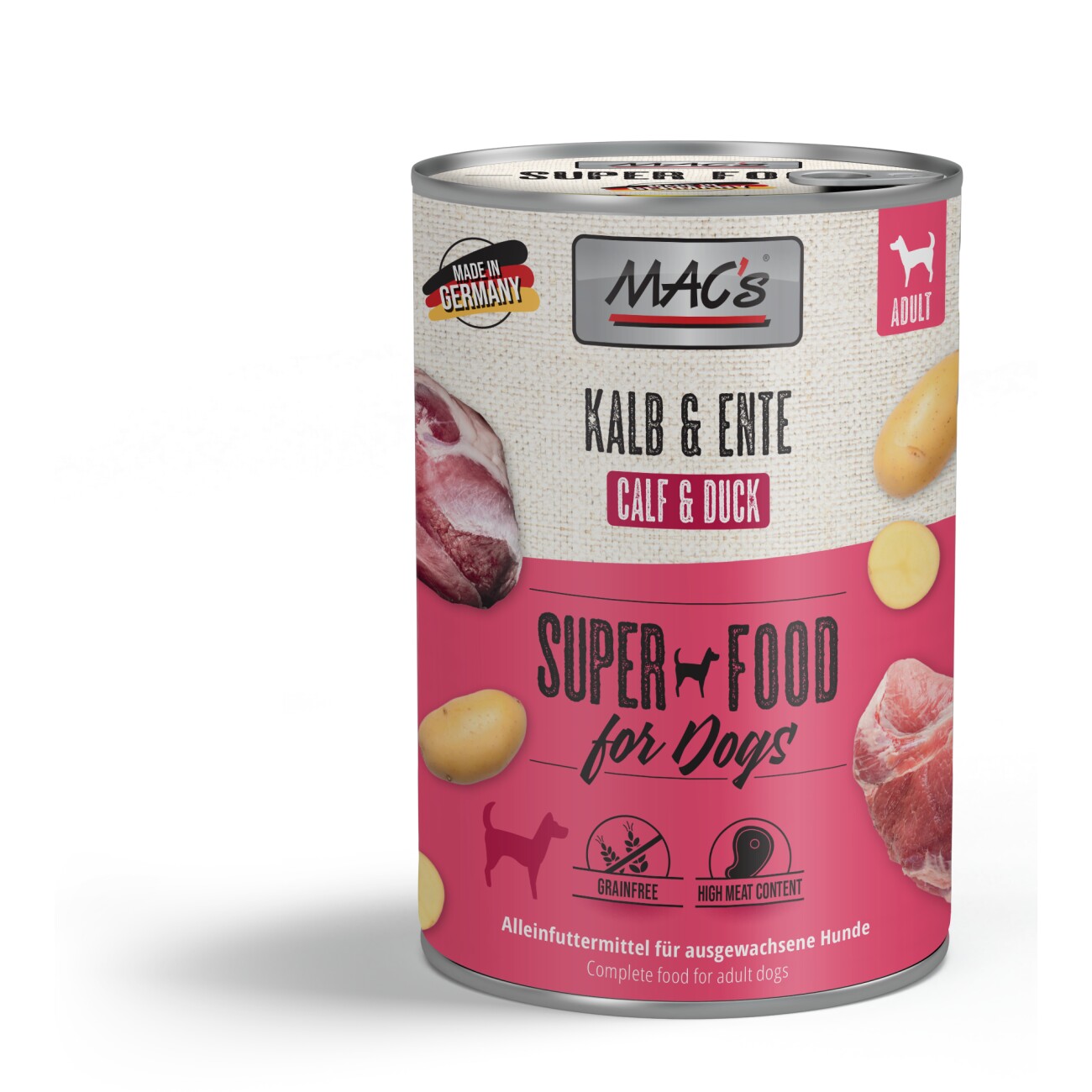 MAC's cielęcina, kaczka adult 400 g × 6